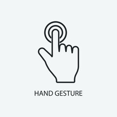 Hand_gesture vector icon illustration sign