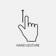 Hand_gesture vector icon illustration sign