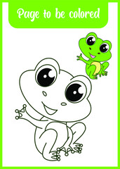 coloring book for kids cute frog