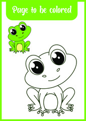 coloring book for kids cute frog