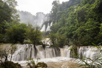 Thi Lor Su waterfall the largest waterfall in Thailand at Umphang Wildlife Sanctuary, Tak, Thailand