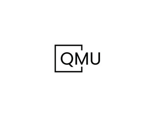 QMU letter initial logo design vector illustration