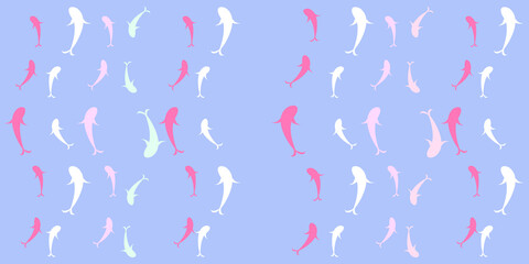 fish pattern on grey background