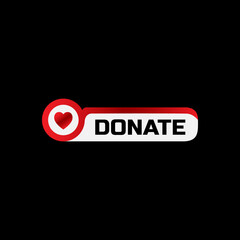 Donate button icon design vector