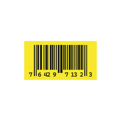 Yellow barcode scanning product template design