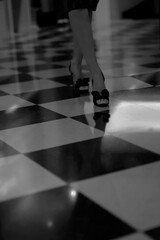 female legs in high heels