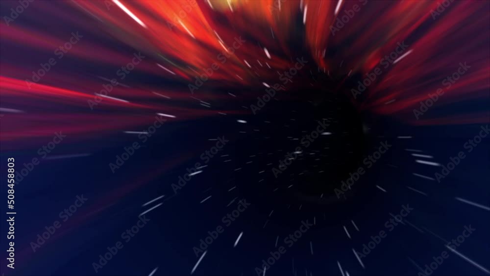 Poster tunnel through the stars. computer generated 3d render