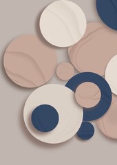 Abstract art background. Contemporary  art wallpaper decoration. Abstract illustration. Material design. Abstract geometric background with space for your text. Art poster with 3D effect. 