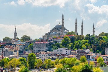 Fototapeta na wymiar View of the Suleymaniye Mosque, Istanbul