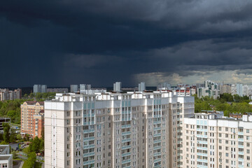 Beautiful cityscape of a residential area of Moscow, Russia