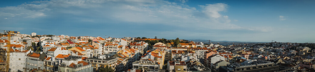 Fototapeta na wymiar panoramic view over the City of Lisbon.