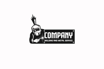 creative metal service logo, welder logo, logo reference