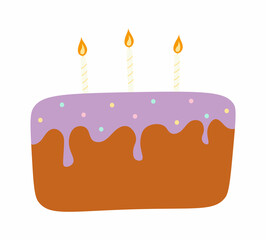 Holiday cake with candles	
