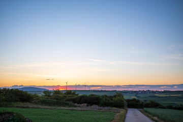 Fototapeta premium sunset over the valley