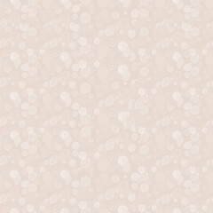 Hand drawn nude background with balls and dots seamless pattern