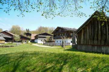 farm house in Bavaria with many details from the roof to wooden windows and doors