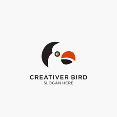 Creative bird logo icon design vector 