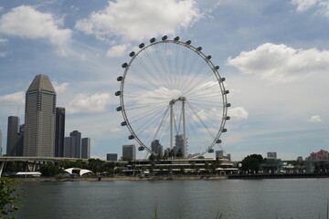 Fototapeta na wymiar Singapore city harbour bridge