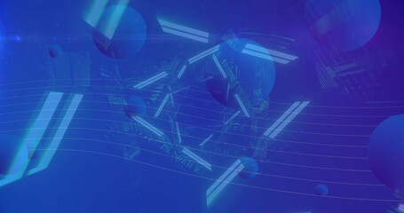 Image of blue spots over digital tunnel