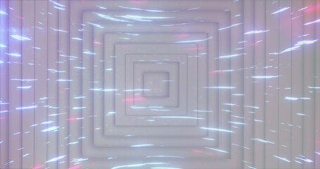 Image of light trails over white squares