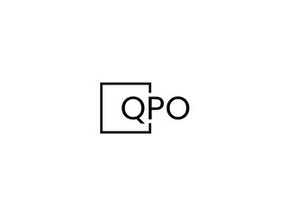 QPO letter initial logo design vector illustration