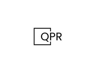 Fototapeta premium QPR letter initial logo design vector illustration