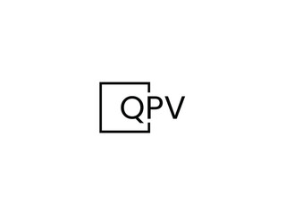 QPV letter initial logo design vector illustration