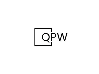 QPW letter initial logo design vector illustration