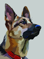 Dog head vector illustration