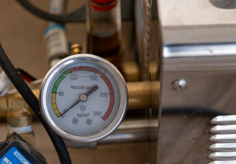 Barometer scale in a room humidifier, artificial fog barometer.