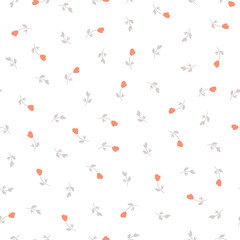 Seamless pattern with orange flowers