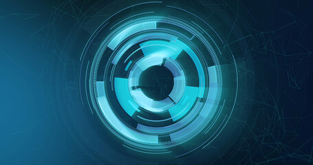 Image of scopes scanning on blue background