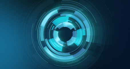 Image of scopes scanning on blue background