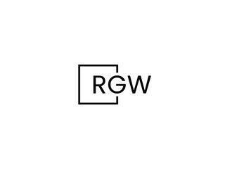 RGW Letter Initial Logo Design Vector Illustration