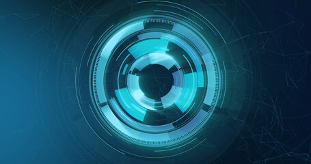 Image of scopes scanning on blue background