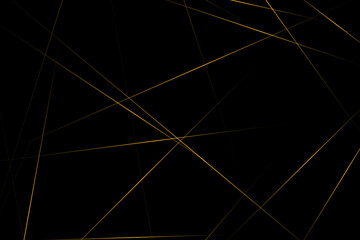 Abstract black with gold lines, triangles background modern design. Vector illustration EPS 10.