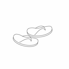 Obraz premium sandals ilustration logo vector icon