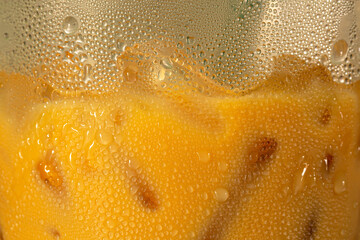 Obraz premium iced coffee mug texture,Cool texture of iced coffee mugs for background or decoration.