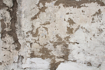 Texture of a plastered surface with paint stains, space for text.