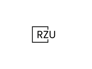 RZU letter initial logo design vector illustration