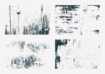 Set of monochrome abstract vector grunge textures.
