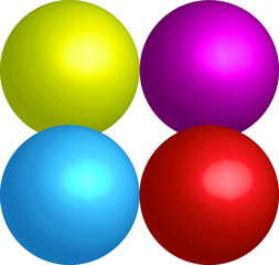 3d balls isolated on white background