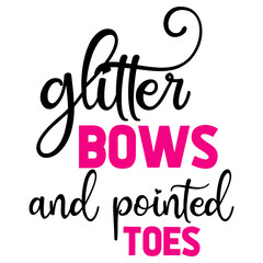 glitter bows and pointed toes