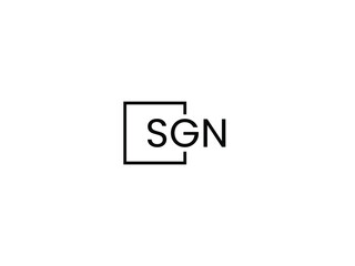 SGN Letter Initial Logo Design Vector Illustration