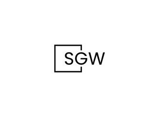 SGW Letter Initial Logo Design Vector Illustration