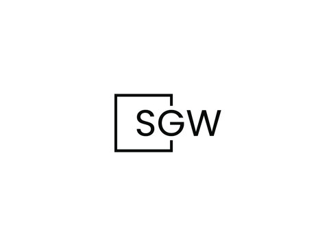 SGW Letter Initial Logo Design Vector Illustration