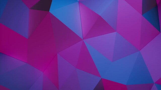 Bright 3D background animation with lots of triangles.