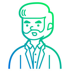 businessman line icon