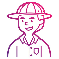 archaeologist line icon