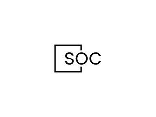 SOC letter initial logo design vector illustration